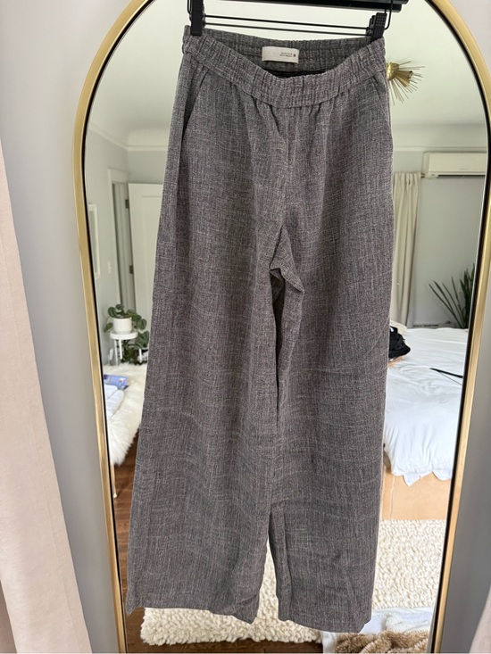 Zara Pants - Zara Charcoal Gray Textured Pants